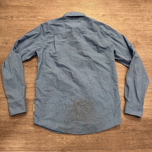 Exofficio Shirt Mens Small‎ Blue Insect Repellent Long Sleeve Button Up Outdoor - Picture 6 of 9